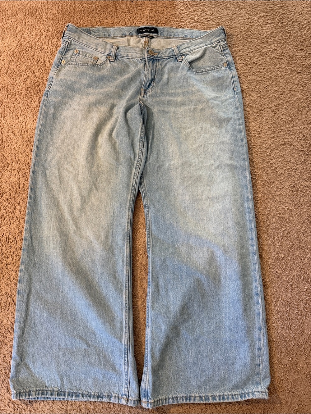 Women Light Blue Wide-Leg Jeans